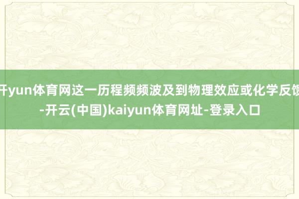 開yun體育網這一歷程頻頻波及到物理效應或化學反饋-開云(中國)kaiyun體育網址-登錄入口
